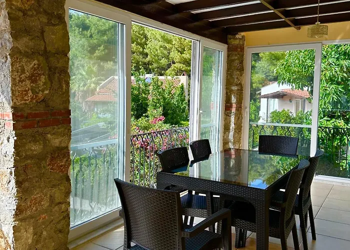 With A Private Pool And Mountain View In A Quiet Area Next To Fores Villa Fethiye